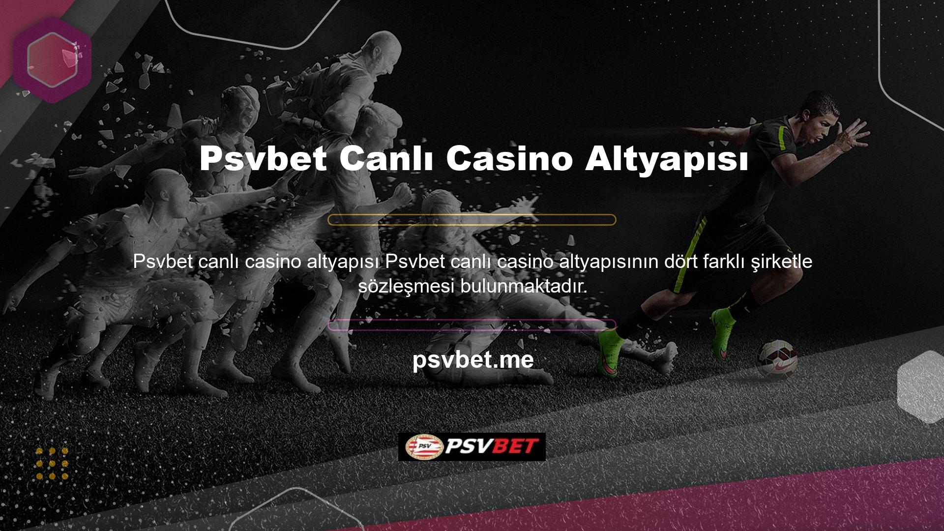 Bu altyapı şirketleri, Psvbet canlı casino altyapısını kullanarak rulet, blackjack, poker ve bakara gibi çeşitli oyunları web sitelerine entegre etmektedir